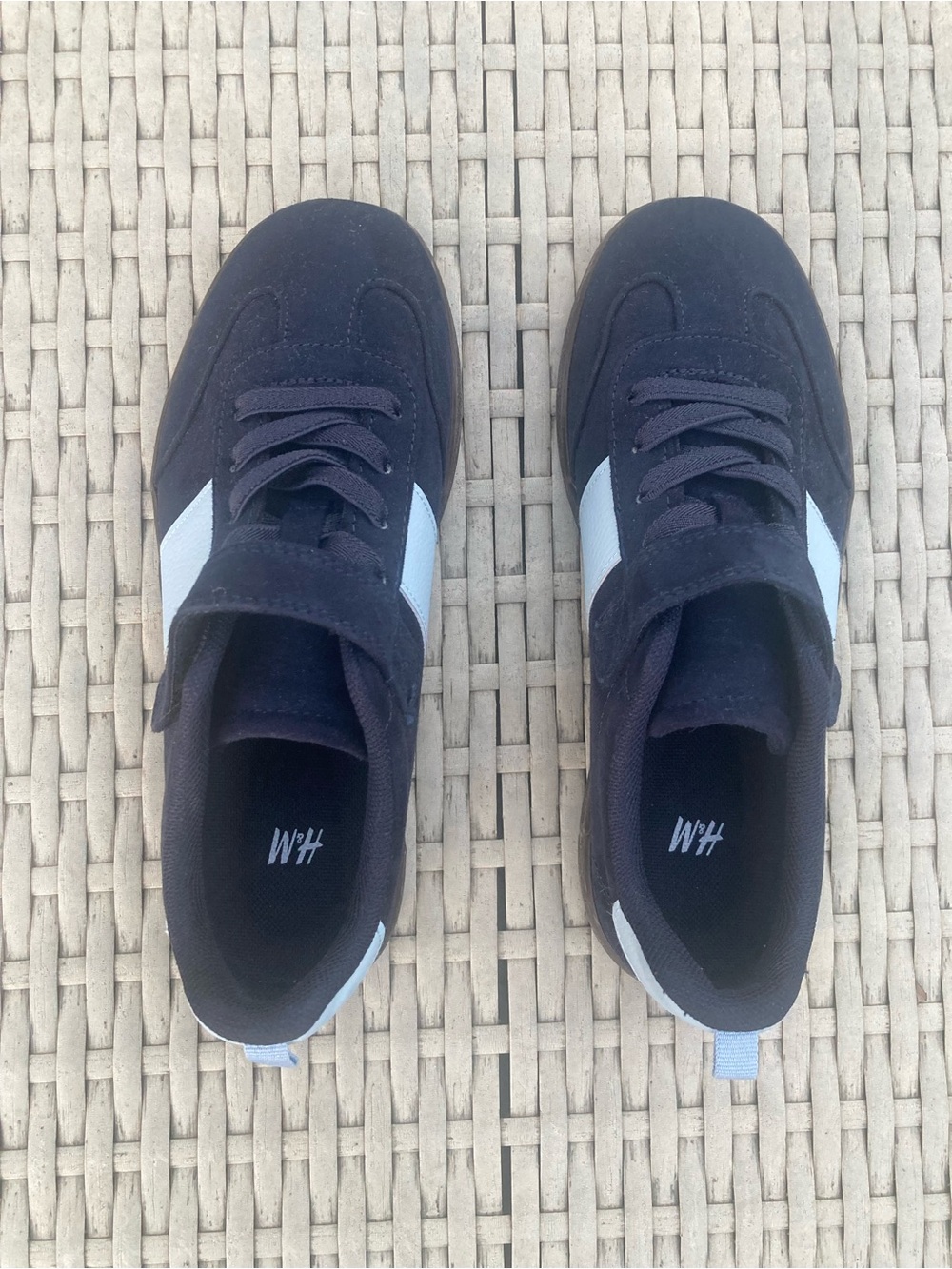 H&M Black and Light Blue Sneakers